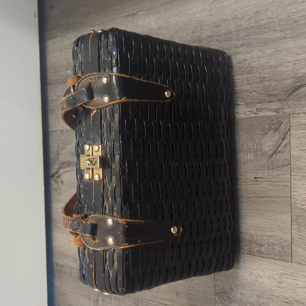 Vintage 1960 Forsum Hong Kong Woven Square Handbag